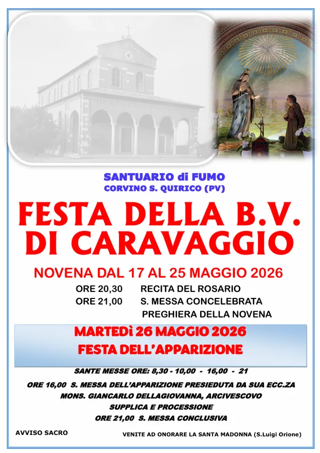 Locandina della Festa Patronale del 26 maggio 2026