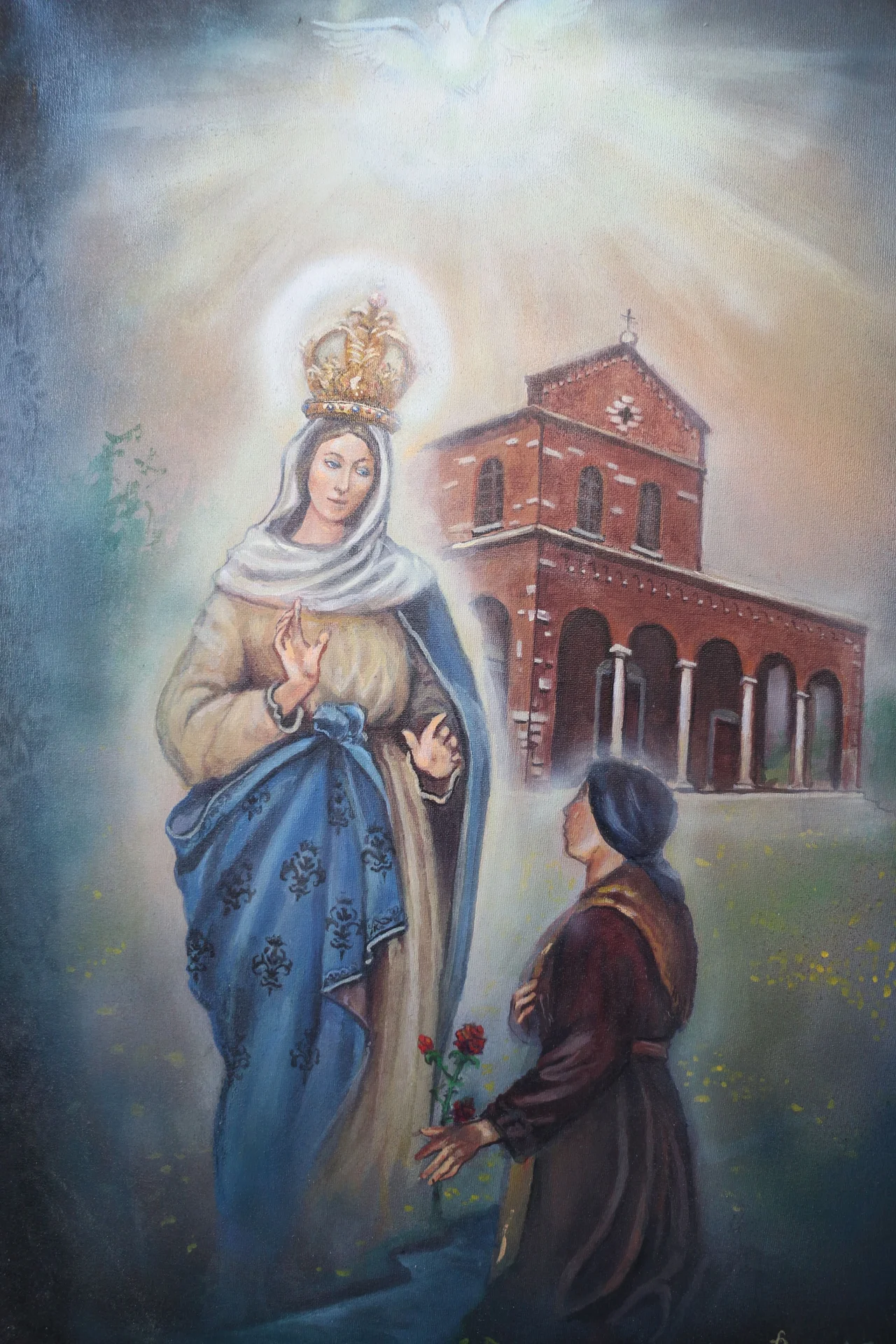Quadro della Madonna di Caravaggio custodito nel Santuario di Fumo